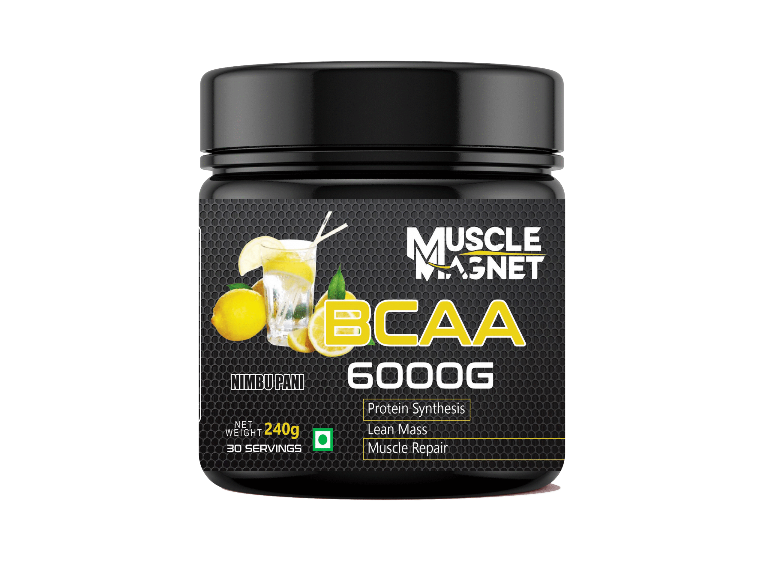 Muscle Magnet BCAA 6000MG 30 Servings NIMBU PANI